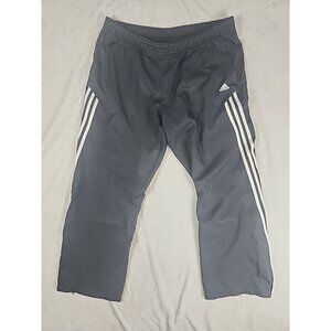Adidas Men's Lightweight Lined Athletic Track Pants Size Large Black 3-Stripe